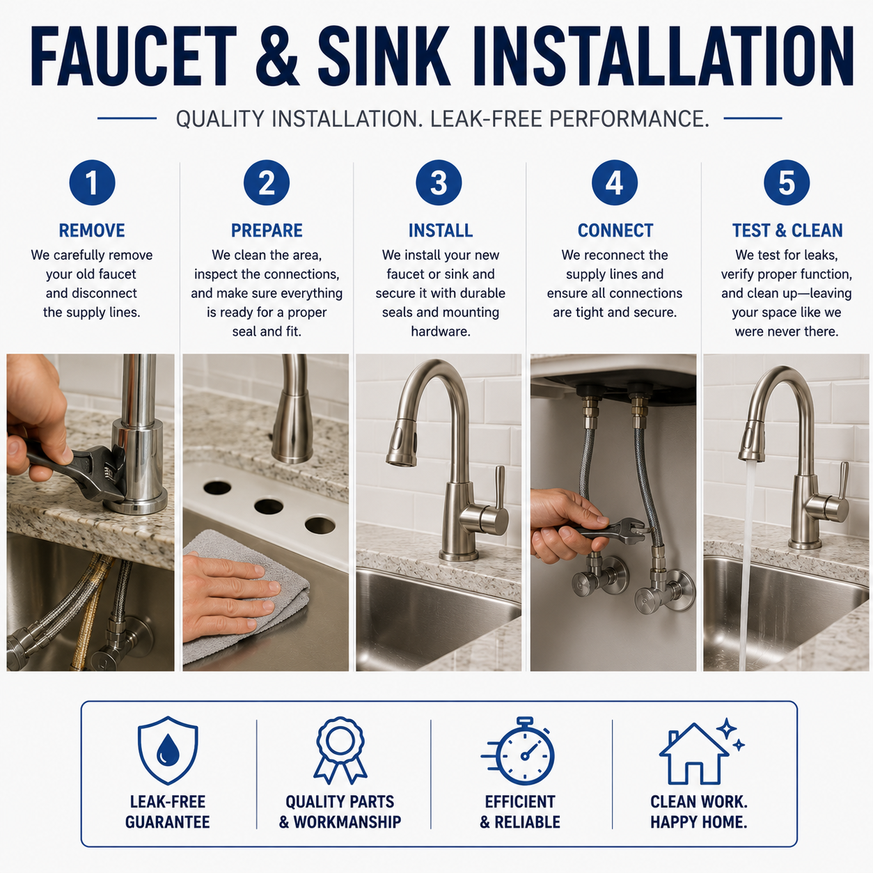what is included in a faucet replacement