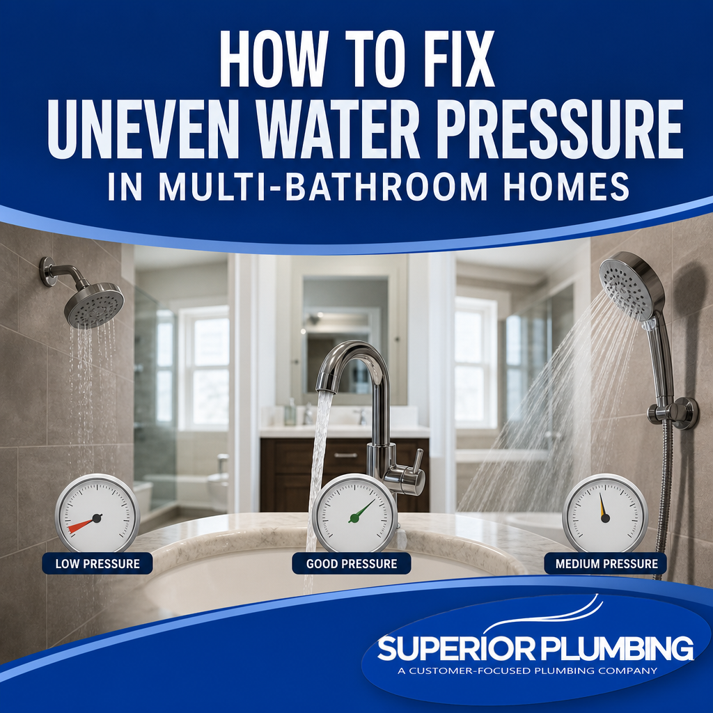 How To Fix Uneven Water Pressure In Multi Bathroom Homes